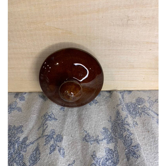 Vintage Teapot 1970s Brown Tan Country Wheat Floral Ceramic - Picture 6 of 11